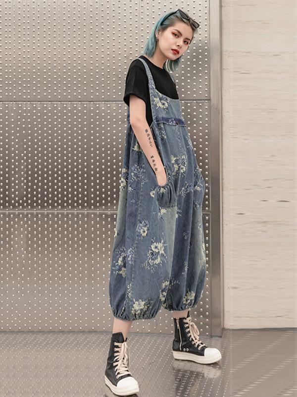 Loose Retro Harem Jumpsuit