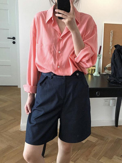 2 Colors Soft Lapel Loose Sun-proof Blouse