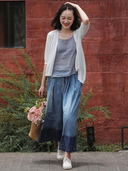 Loose Split-joint Wide Leg Pants