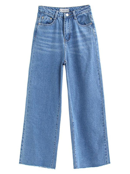High Waist Wide Legs Jeans Pants Bottoms