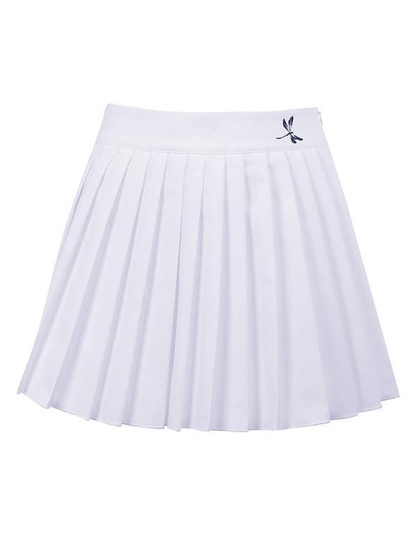 Solid Color A-Line Pleated Skirts