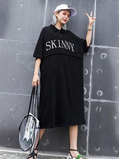 Loose Lettre Printed Dress