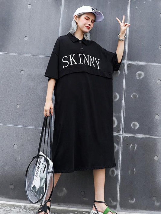 Loose Lettre Printed Dress