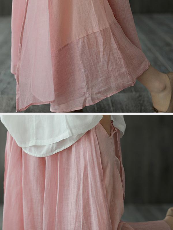 Casual Solid Column Pants Bottoms