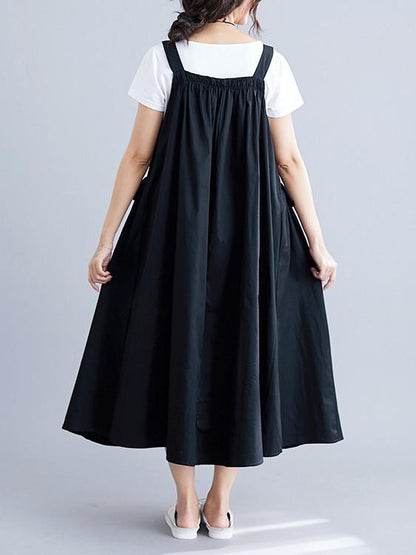 Summer New Loose Sleeveless Strap Dress