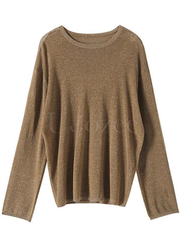 Casual Solid Light Maturity Knitwear