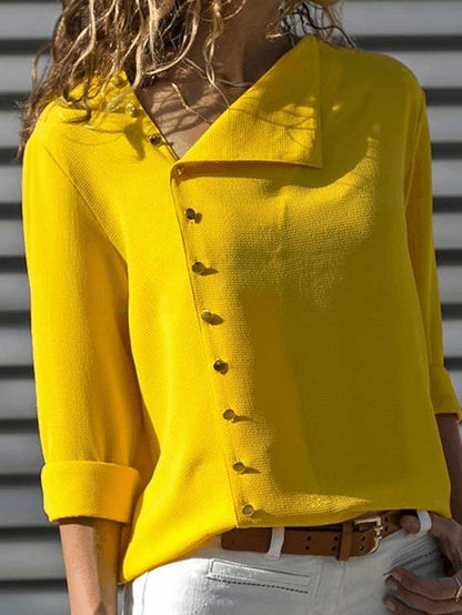 Fashion Cropped Skew Collar T-shirt