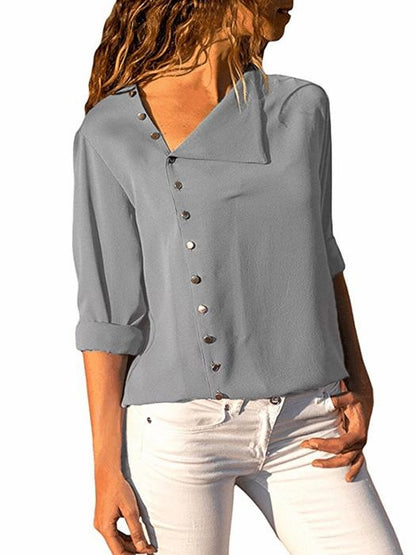 Fashion Cropped Skew Collar T-shirt