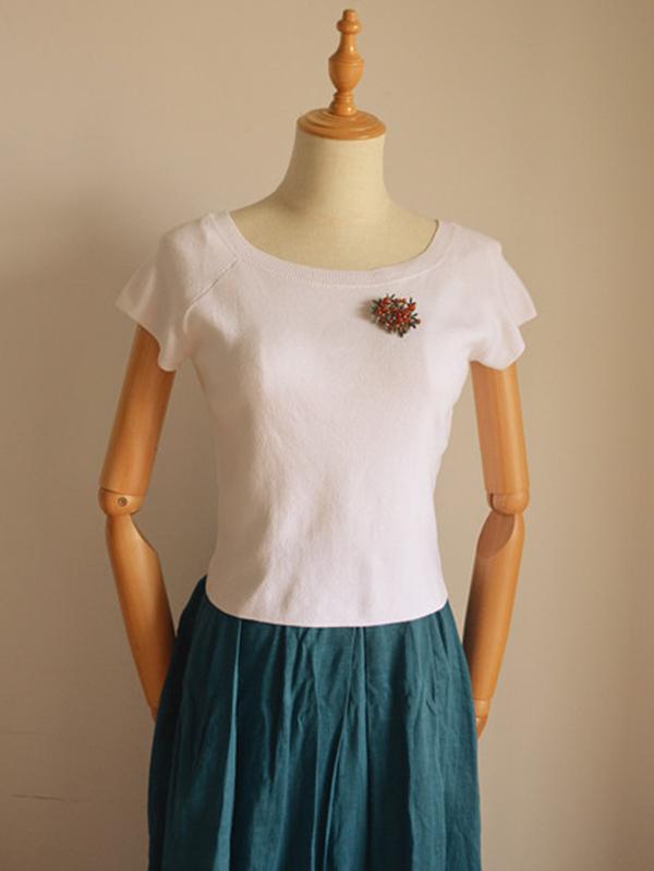 Red Colored Stone With Branch Necklace