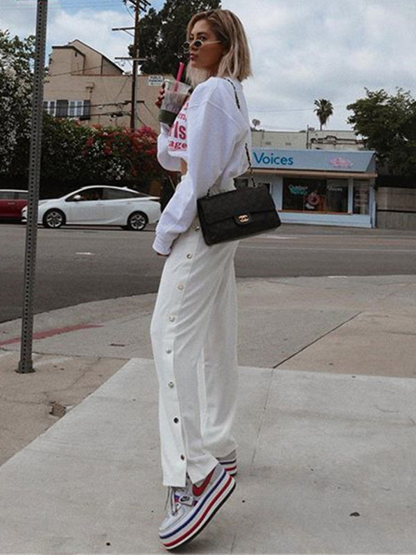 Casual Letter Print Sweat Shirts