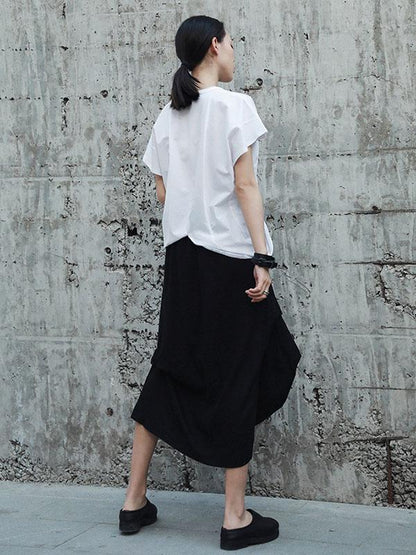 Summer Solid Split-joint T-Shirt