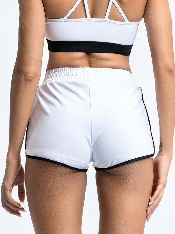 Contrast Color Printed Breathable Sports Shorts