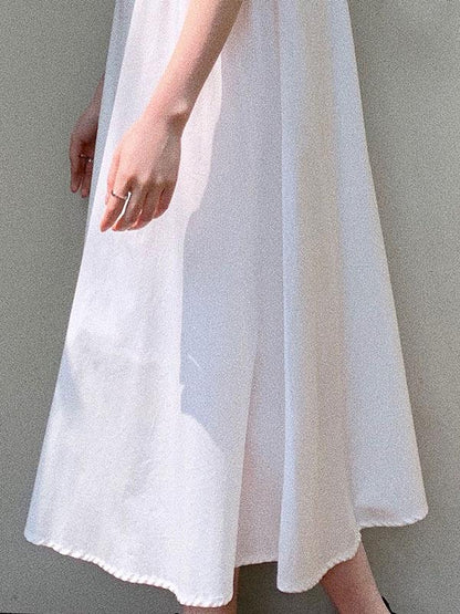 Casual Bowknot Designed Slip Dress