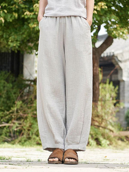 Loose Retro Lace-up Pants