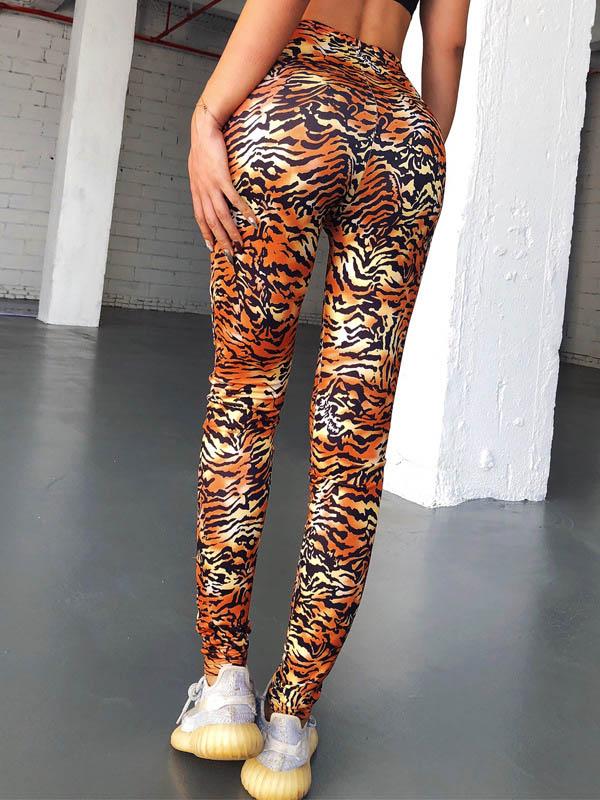 Leopard Printed High Waist Breathable Leggings