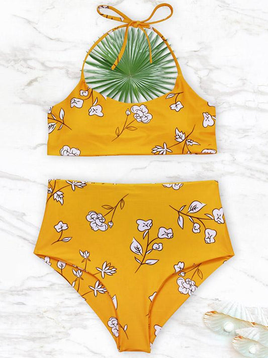 Fresh Summer Floral Bikinis Swimwear
