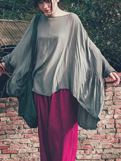 Retro Casual Cropped Soft Tops