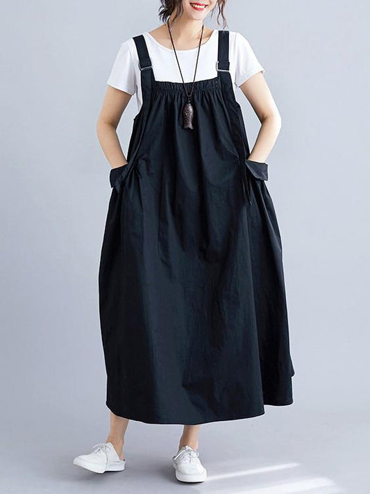 Summer New Loose Sleeveless Strap Dress