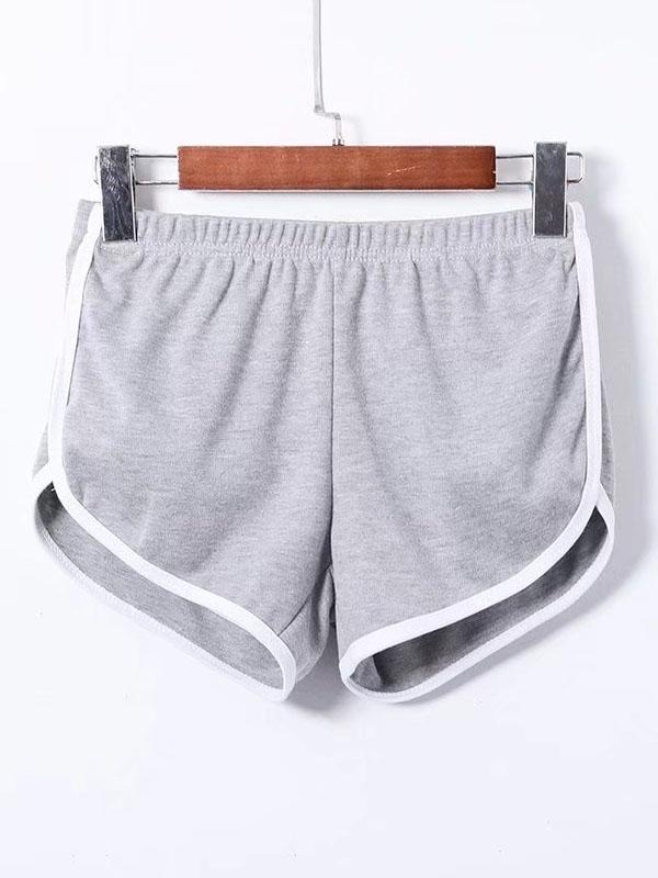 Contrast Color Printed Wrap Sports Shorts