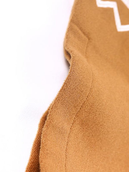 Original Flared Embroidered Woolen Outwear