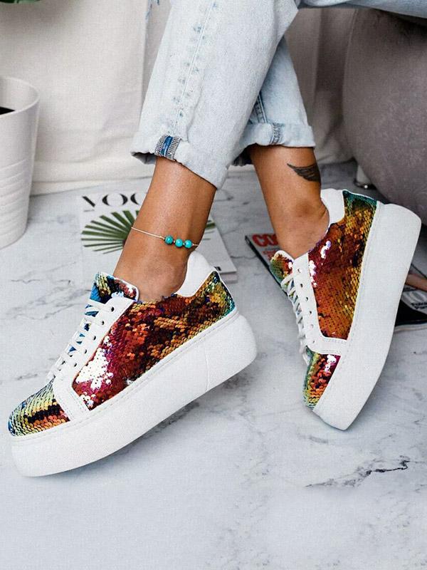 Multi-Colored Platform Shoes