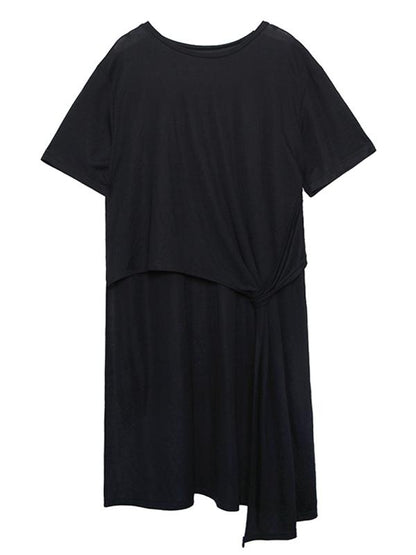 Cropped High-low Loose Plus Size T-shirt Top