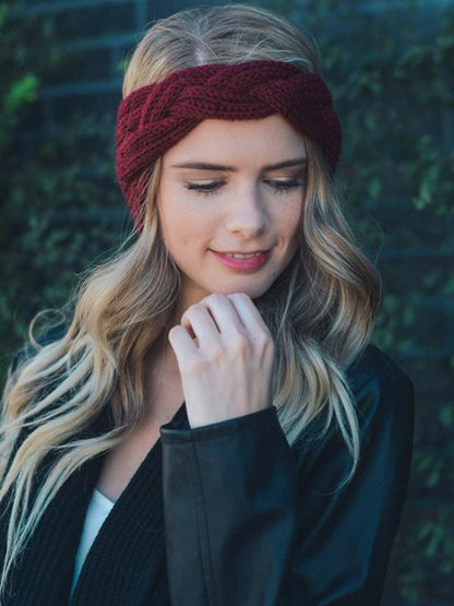 Braided Wool Wide Headband Accessories