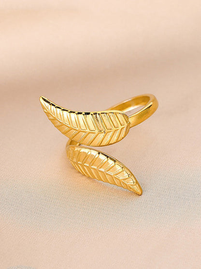 Original Leaf Shape Adjustable Ring