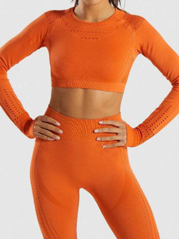 Mesh Breathable Solid Yoga&Gym Suits