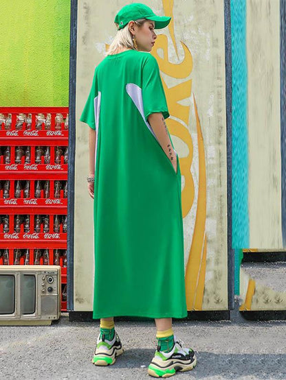 Loose Split-joint Mesh Dress