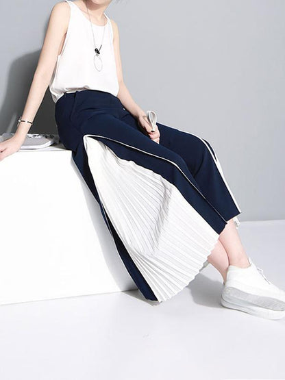 Chiffon Split-joint Wide-leg Pants