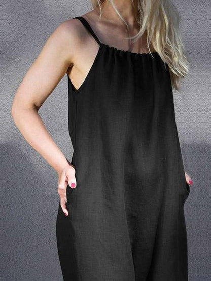 Fashion 2 Colors Wide Leg Jumpsuit