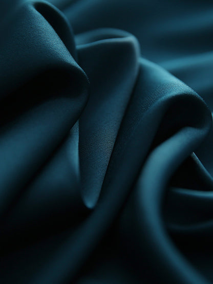Elegance Blue Tied Cap Sleeve Long Dress
