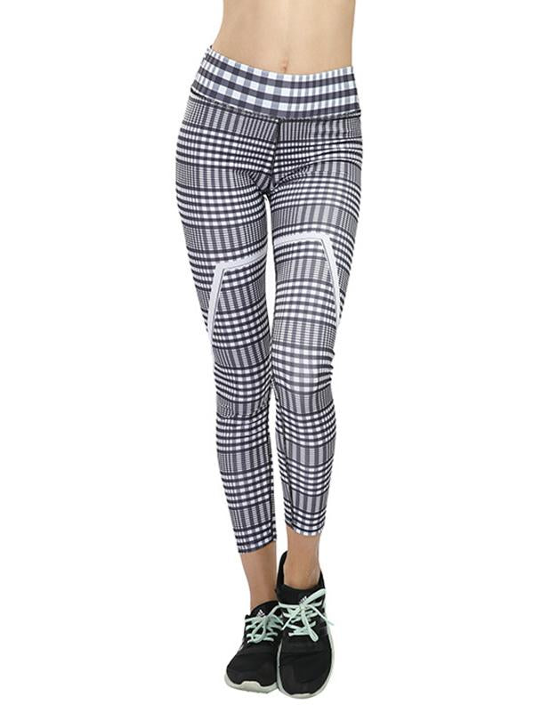 Plaid Printed Ninth Pants Leggings