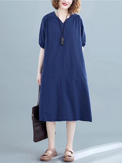 Loose Oversize Solid  Dress
