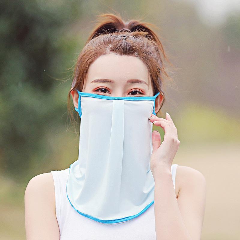Solid Color Breathable Ice Silk Sunscreen Mask