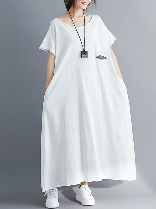 Loose A-line Slimmer Long Dress