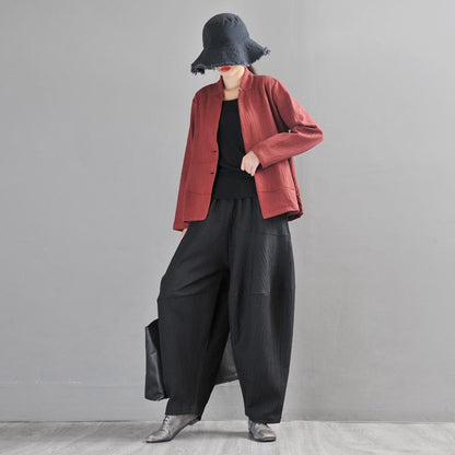 Casual Loose Comfortable Texture Harem Pants