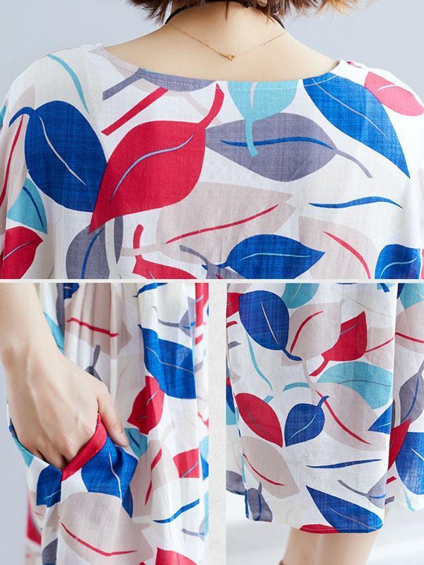 Original Printed Round-Neck Dress