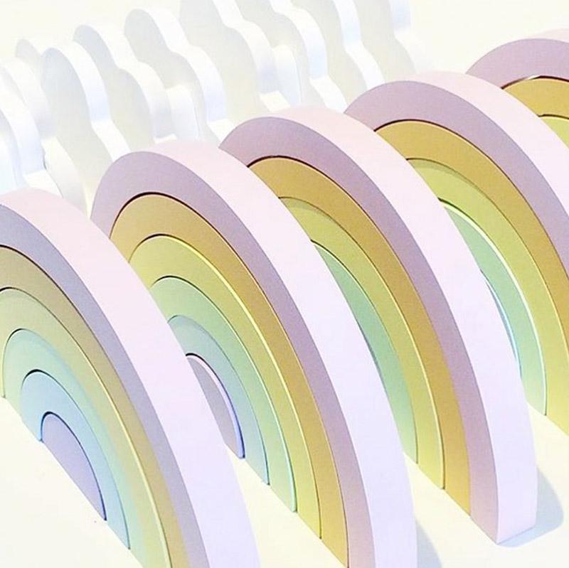 INS Macaron Rainbow Embossment Home Decoration