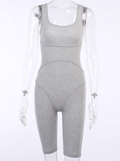 Sexy Solid Wrap Sleeveless Jumpsuits Bottoms