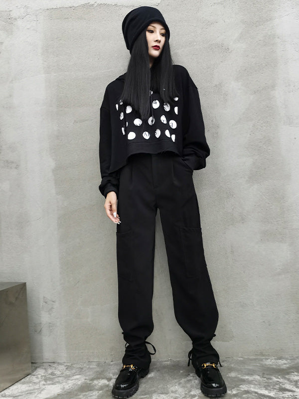 Original Split-Joint Long Sleeves Drawstring Hoodies