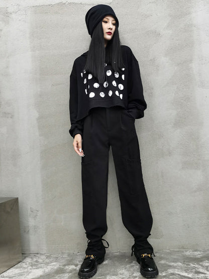 Original Split-Joint Long Sleeves Drawstring Hoodies