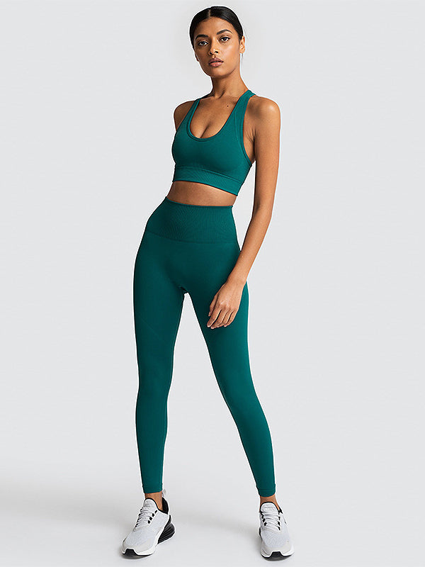 Seamless  Bright Color Yoga Suits