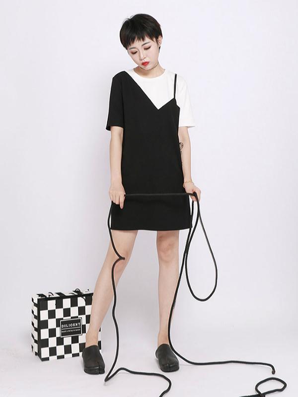 False Two Split-Joint Dress