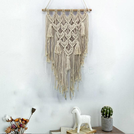 Tasseled Crossing Crochet Decoration