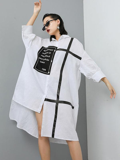 Loose Linen Irregular Long Shirt