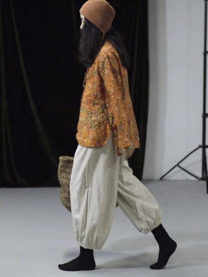 Vintage Comfort Loose Linen Bloomers Pants