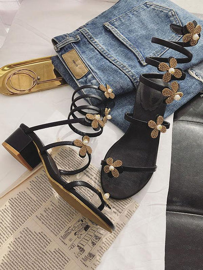 Flower Peep-toe Sandals