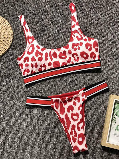 Snakeskin&Leopard Printed Bikinis Swimwear